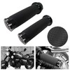 Universal Motorcycle Handle Bar Hand Grips Black/Chrome Replacement for Harley