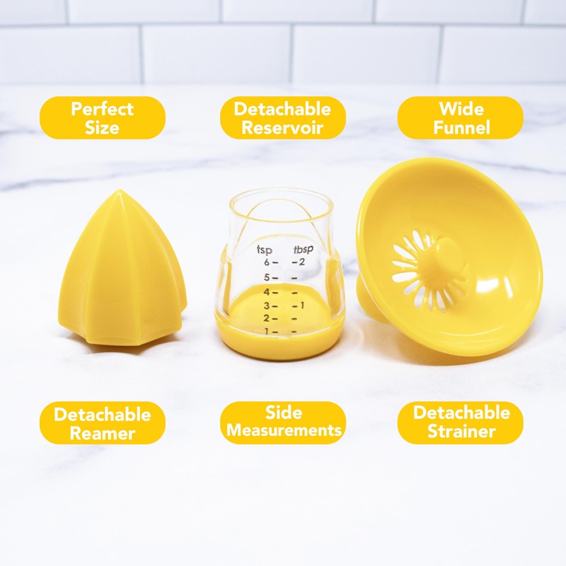 Joie Lemon and Lime Small Hand Juicer and Reamer, Built-In