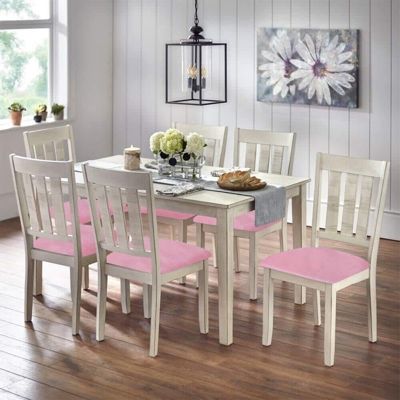 Homaxy Velvet Dining Chair Seat Covers Set of 6, Stretch