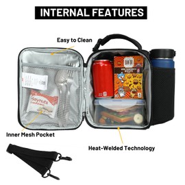 MIER Lunch Bag Small Cool Bag Expandable Cooler Bag for Women Men Insulated Lunch Box for Work School Picnic 6-9L, Black