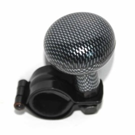 XtremeAuto® Carbon Fibre Effect, Universal Steering Wheel/Brodie Knob for Car, Van, Truck, Tractor, Boat etc.