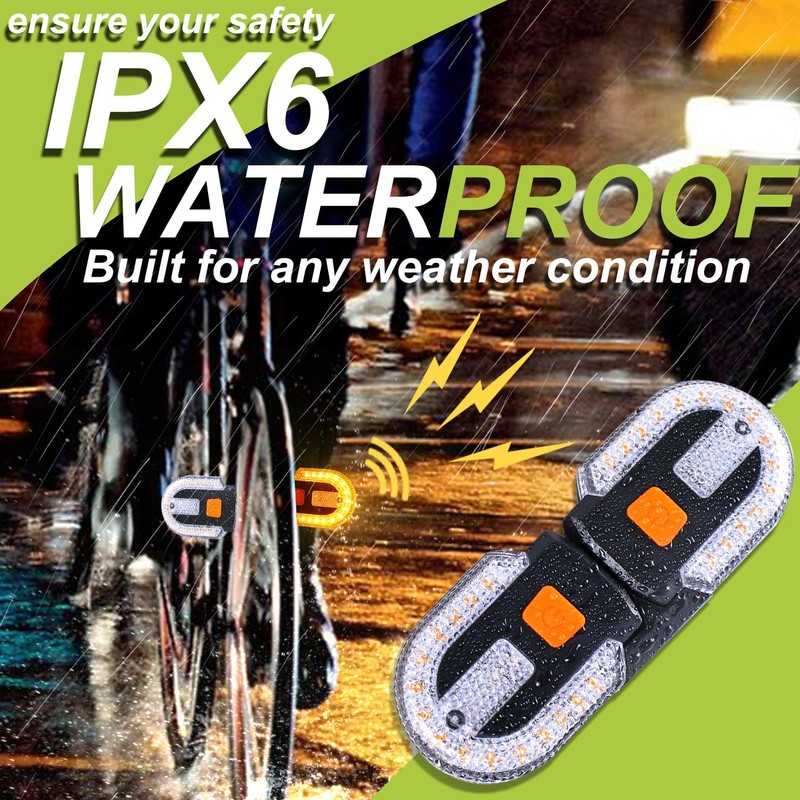 Turn Signals for Bike, USB Charging Bike Tail Light Remote