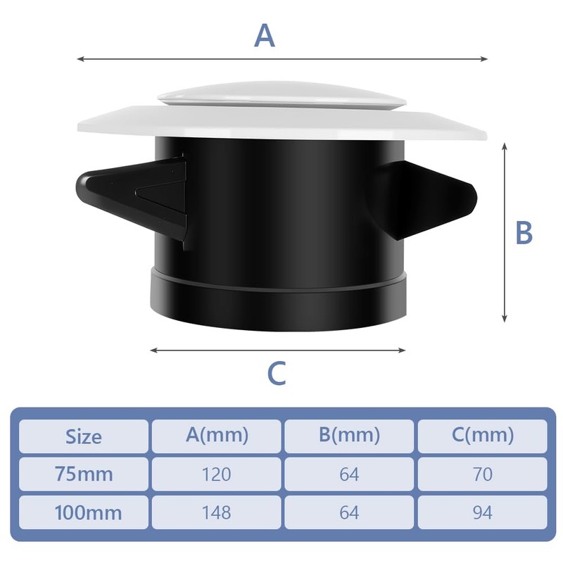 NUTKIT 70mm/ 3 Inch Round Ceiling Vent, Adjustable Air Vent