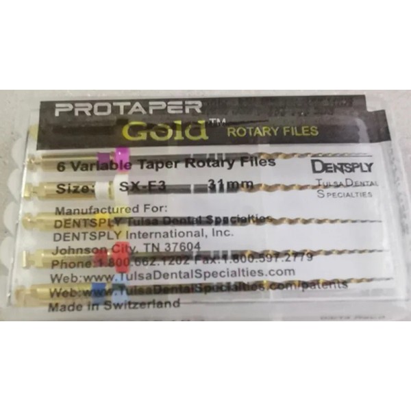 DENTSPLY Protaper Gold Rotary Files 31 mm SX-F3 Dentsply Tulsa