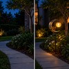 Solar Hummingbird Moon Garden Light – Crackle Glass LED Stake,
