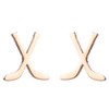 Minimalist Ice Hockey Stick Stud Earrings for Women Girls Men
