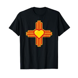 I Love New Mexico Heart Zia Symbol of NM T-shirt