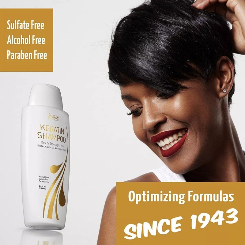 VITAMINS hair cosmetics Champú De Queratina Tratamiento Biotina-coláge, Anticaída