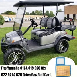 Dylawnio G16 G22 Golf Cart Air Filter for Yamaha G16 G19 G20 G21 G22 G29 Drive 1996-2016 Gas Golf Cart Accessories 4 Cycle 301cc 357cc Engine Parts Replace JN6-E4450-01 JN6-E445E-00