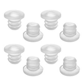 MroMax 100Pcs Glass Table Top Bumpers with Soft Stem Clear Silica Gel Grippers Anti Collision Embedded Bumpers Anti Slip Pads for 0.2 Inch Hole for Table Furniture Cabinet