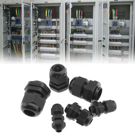 YINETTECH 30x Wire Lock Nut M8 M10 M12 M16 M18 M20 Cable Seal Cover Joint Waterproof IP68 Nylon Cable Gland Kit