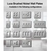 OKAWYC Triple Decorator Light Switch Cover Luca Metal Wall Plate,