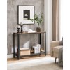 VASAGLE Console Table, 2-Tier Entryway Table with Mesh Shelf, Narrow