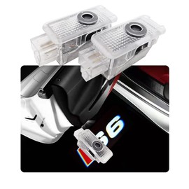 S6 Ghost Shadow Light, Curtain Lamp, Door Welcome Light, LED Courtesy Lamp, Car Door Lamp, Set of 2, Compatible with Mounting Tools Included