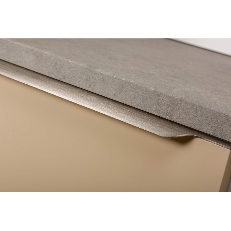 Gedotec Vector Kitchen Cabinet Handle Brushed Stainless Steel for Drawers
