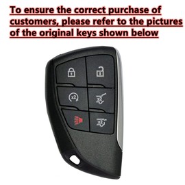 EJOAOJE Smart Key Protective Shell for Chevy Key Fob Cover with Keychain Fits for 2021-2025 Chevy Tahoe Suburban GMC Yukon Denali Silverado Remote Key Vehicle Accessories