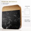 Cheezcare Black Marble Cheese Board - Acacia Wood - 3-Knife