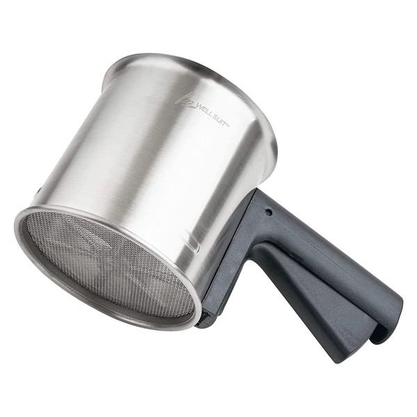 Flour Sifter for Baking,3 cup Thickened Premium Stainless Steel Flour