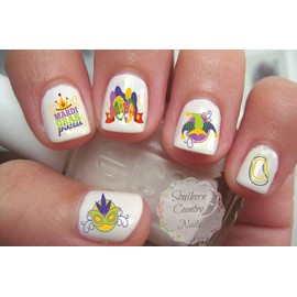 40 Mardi Gras Nail Art Decals