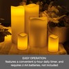 Mikasa White LED Wax Pillar Candle with Flickering Flame, 4
