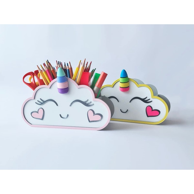 KAJAWIS Colouring Pencil Organiser Desk Organiser for Children Unicorn ECO