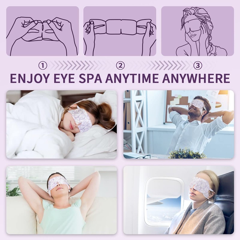 Steam Eye Mask 16 Packs, Self Heating Sleep Mask for
