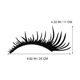 Garneck Car Eyelashes for Headlight,2 Pairs Car Headlight Stickers Black Eyelashes Vehicle Body Sticker Windshield Decal for Vehicle Auto Car Decoration