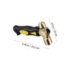 TEHAUX 1Lb Brass Stamping Hammer Mini Handle Double-Face Design for