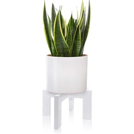 Gendral Forwepup Plant Stand Indoor Outdoor, Mid Century Plant Stand, Wood Modern Plant Holder Rattan Flower Plant Stool, Low Short Boho Rustic Planter Stand, Fit 5-15 Inch Pot