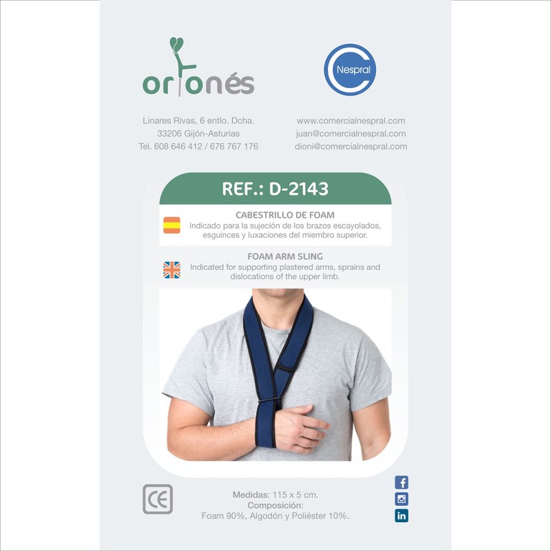 ORTONES Immobiliser Shoulder Arm Arm Sling Support Belt Medical Grade