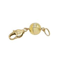 My Home Crystal - Magnetic clasp for jewellery, tensile strength, special design suitable for the elderly, Magnet: acrylic plastic Gold-plated brass carabiner Gold-plated brass eyelets