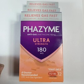 Phazyme Ultra Strength 180 mg Softgels -12 ct, Pack of 6
