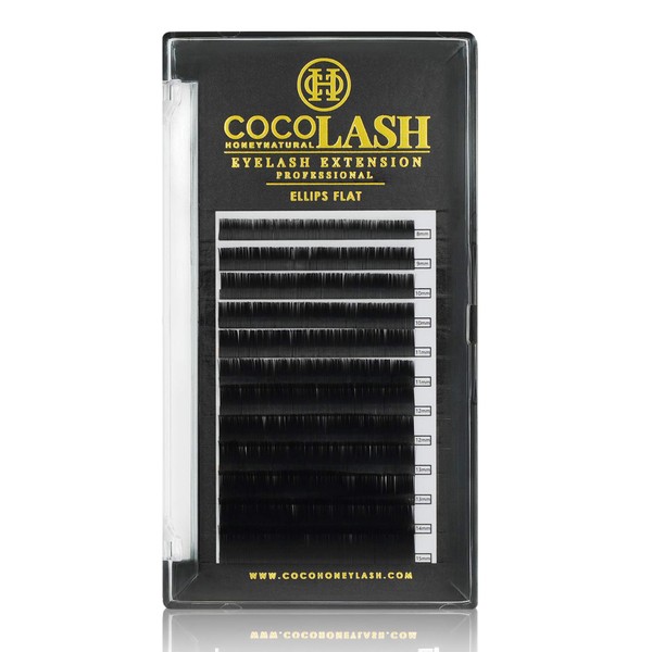 COCO Honey Lash Eyelash Extensions, Ellips Flat C Curl [0.20mm],