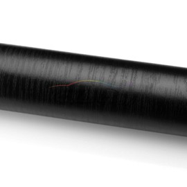 4"x8" (10CM x 20CM) Sample Black Wood Wood Grain Vinyl Wrap Faux Finish Textured Self Adhesive Peel and Stick Roll Paper Film DIY Decal Bubble Free for Home Office Furniture