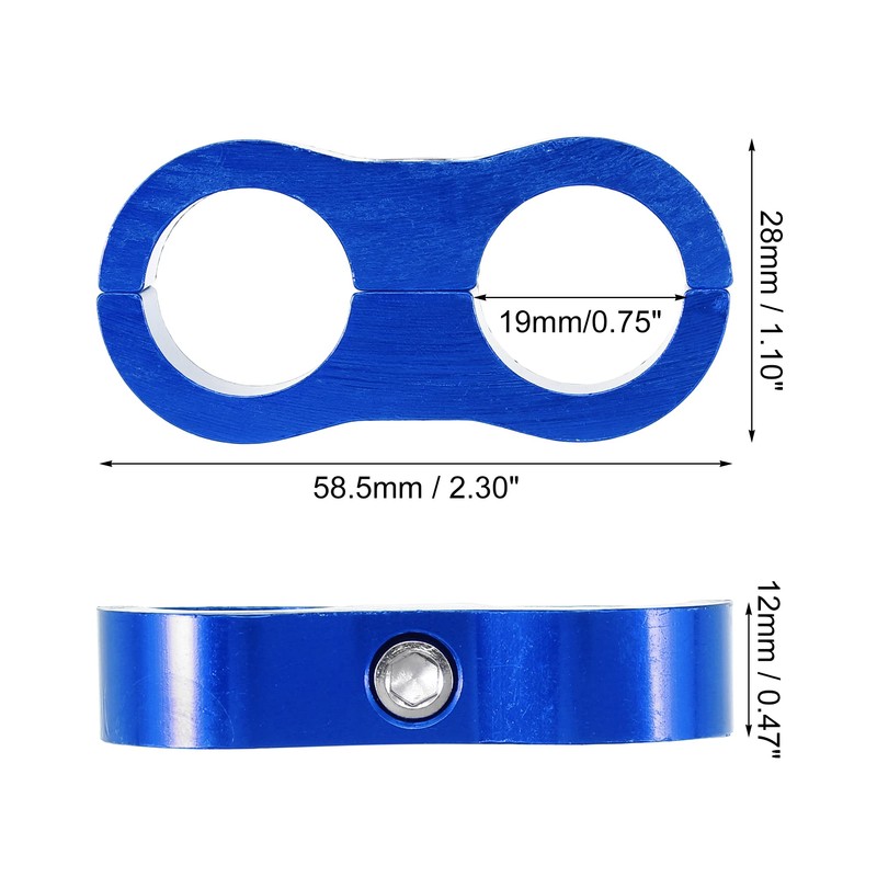 X AUTOHAUX 3pcs AN10 Car Hose Separator Clamp Fuel Line