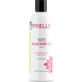Mielle Organics Aceite de menta y almendras – Aceite ligero para el cuero cabelludo seco para bloquear la humedad y ayudar a fomentar un cabello más largo y saludable – Adecuado para todo tipo de cabello (8 onzas líquidas)