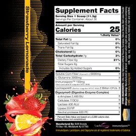 Poop Juice 5-in-1 Prebiotic, Probiotic, Postbiotic, Digestive Enzymes & Glutamine Supplement Powder - Bloat Relief, Gut & Immune Support - Sugar & Lactose-Free - 30 Servings (Strawberry Lemonade)