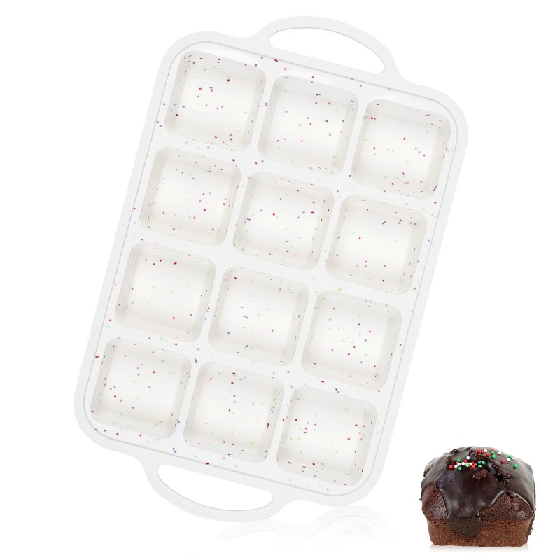 Vinino Silicone Brownie Pan With Dividers, 1 Pack Mini Loaf