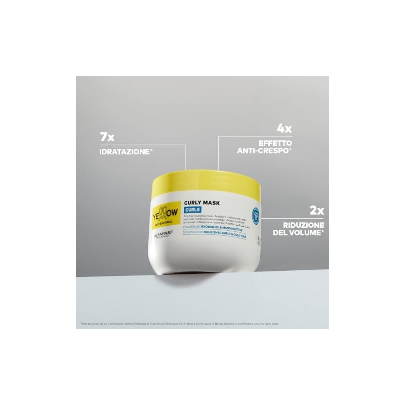 YELLOW PROFESSIONAL CURLS CURLY MASK 300 ml Mascarilla nutritiva efecto