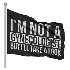 I'm Not A Gynecologist But I'll Take A Look 3x5 Feet Polyester Flag Banner College Dorm Decor Party Boating Frat Banner