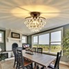 YYJLX Crystal Chandelier,Modern Semi Flush Mount Small Ceiling Light Oil