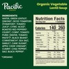 Pacific Foods Organic Vegetable Lentil Soup, Plant Based, 16.3 oz