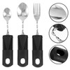 Adaptive Cutlery Set, 3-Piece Flexible Cutlery Set Made of Stainless