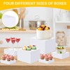 ejonirinjonir 4pcs Acrylic Display Risers,Dessert Table Display Set,White Cupcake Stand