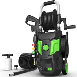 Electric Pressure Washer, 4800PSI Max 3.0 GPM 20FT Hose, 35FT Power Cord 4 Different Tips Foam Cannon Power Washer