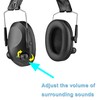 JXINLODGEG 21dB Impact Sport Sound Amplification Electronic Shooting Earmuff -