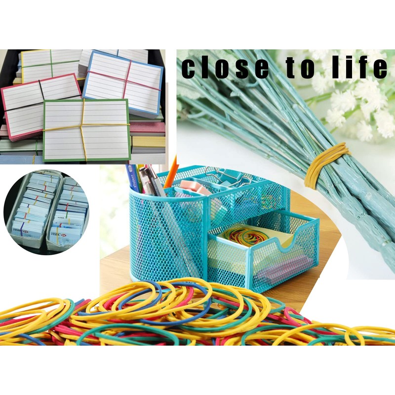 Rubber Bands, 600 Pieces, Rubber Rings, Colour 38 x 1.4