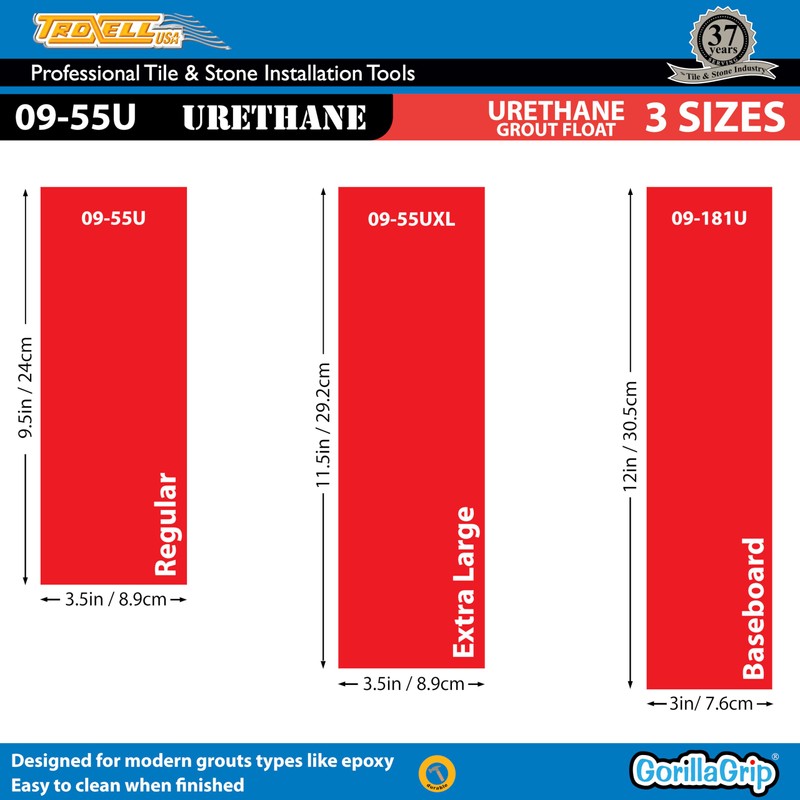 Troxell USA - 4" x 9" Urethane Grout Float with