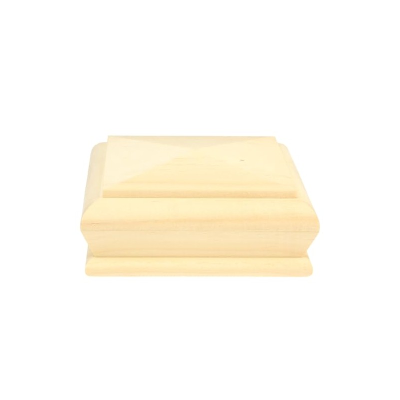 Pine Pyramid Newel Cap 90mm Full – Square Cap for