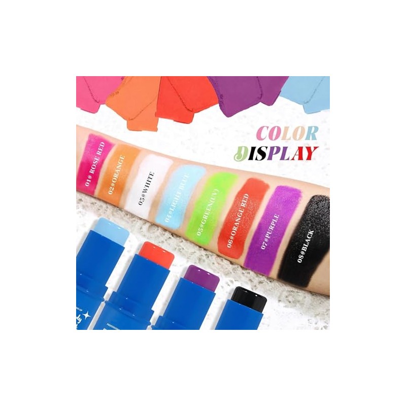 Pintura para Cara Halloween, Pintura Corporal Maquillaje de Halloween SFX
